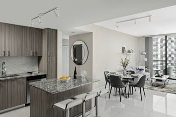 Kitchen with dining area